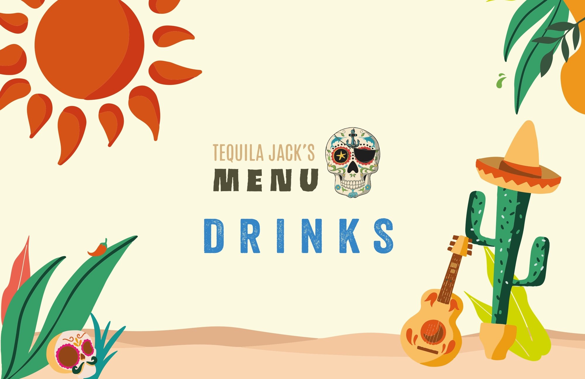 Tequila Jacks Drink Menu Pg 1