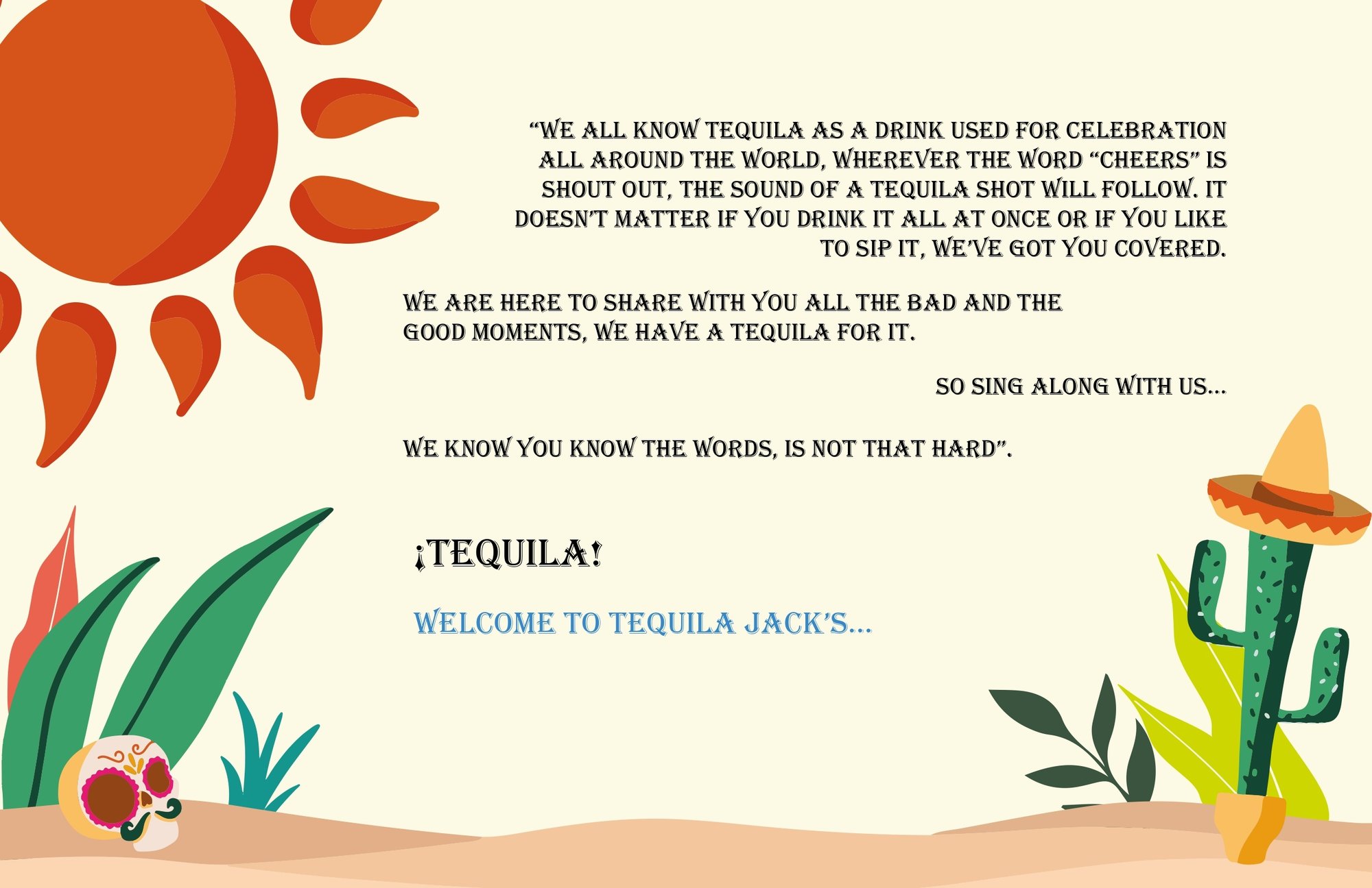 Tequila Jacks Drink Menu Pg 2