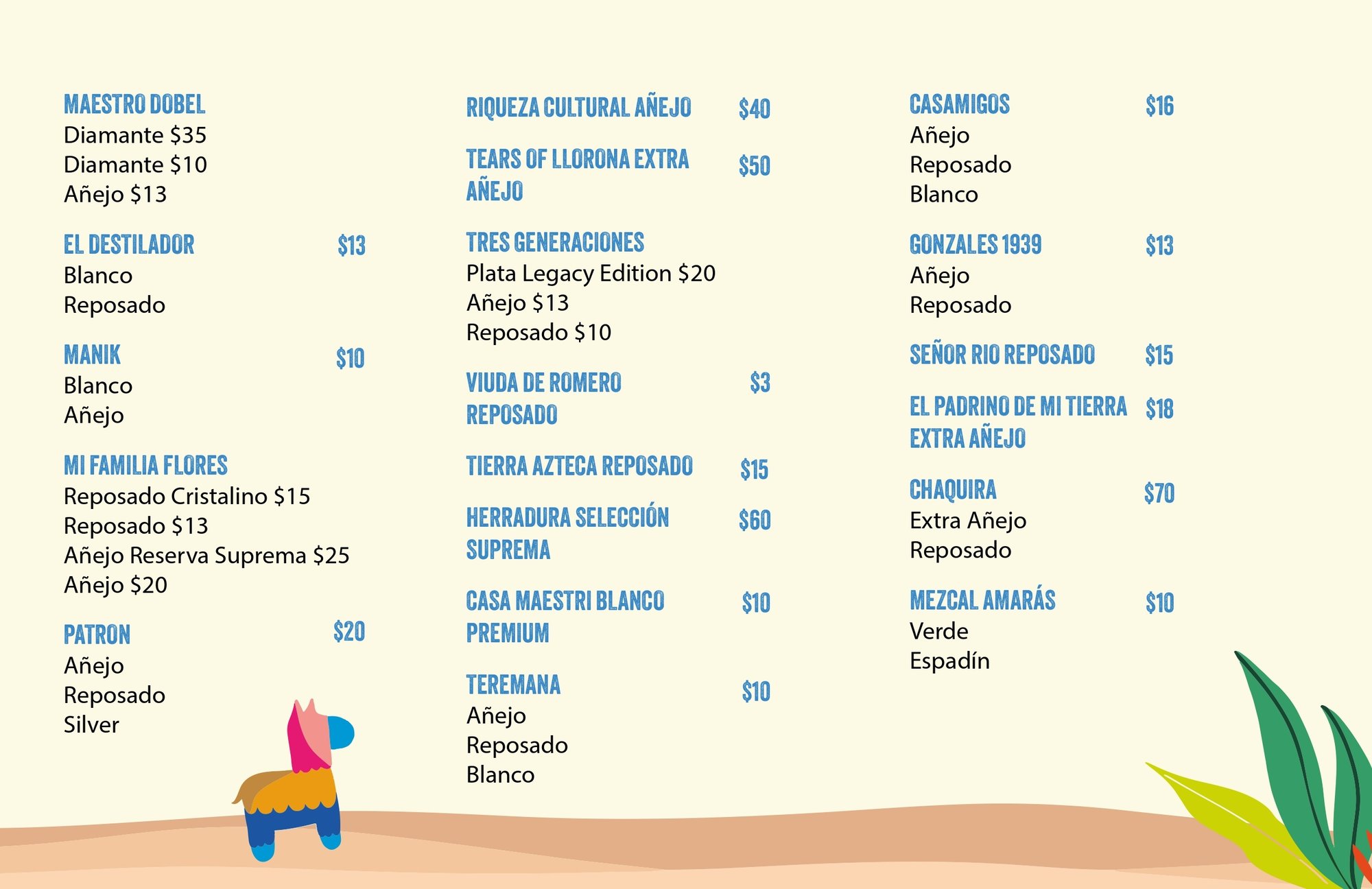 Tequila Jacks Drink Menu Pg 4