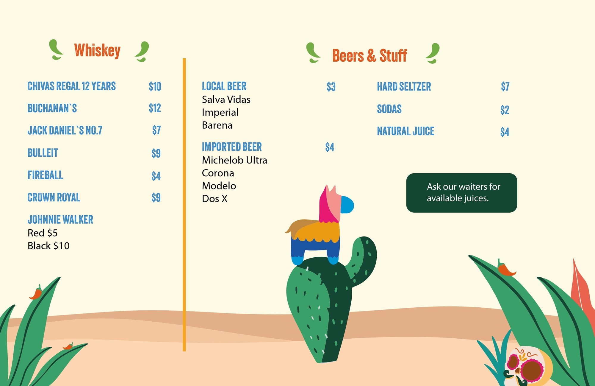 Tequila Jacks Drink Menu Pg 6