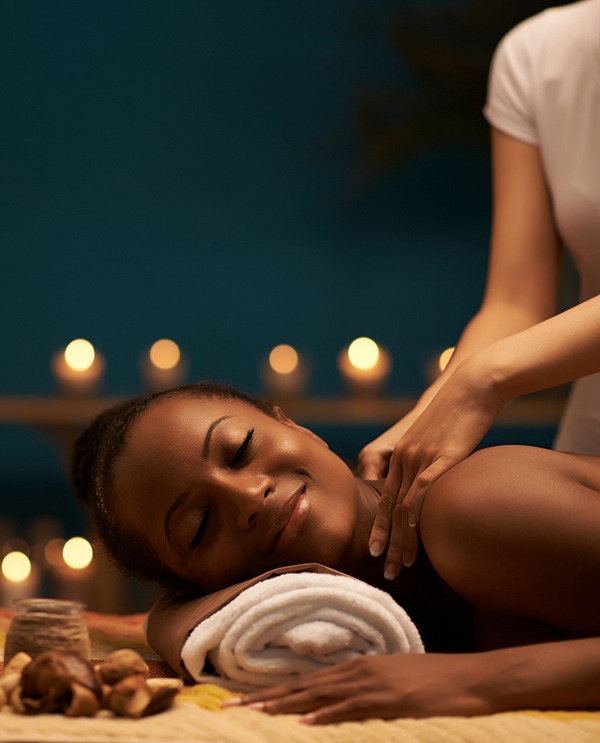 Woman getting a nice Massage