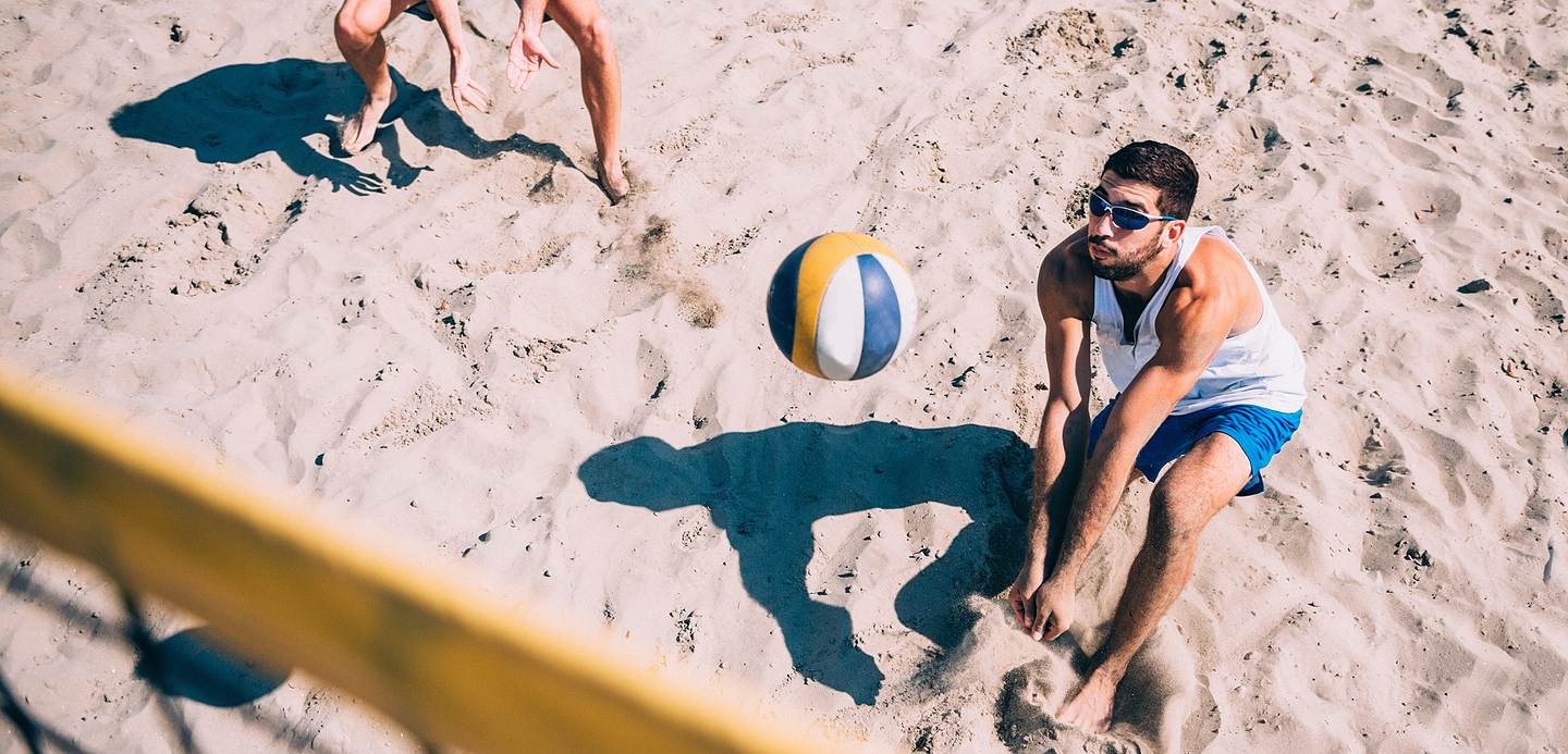 people playing volleyball